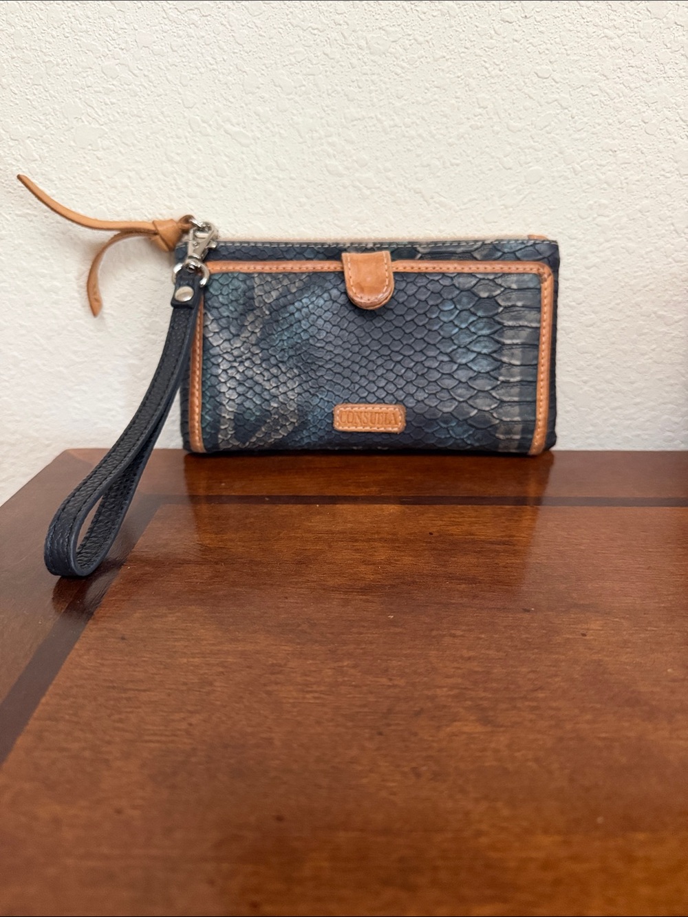 Consuela Rattler Slim Wallet with Wristlet Strap